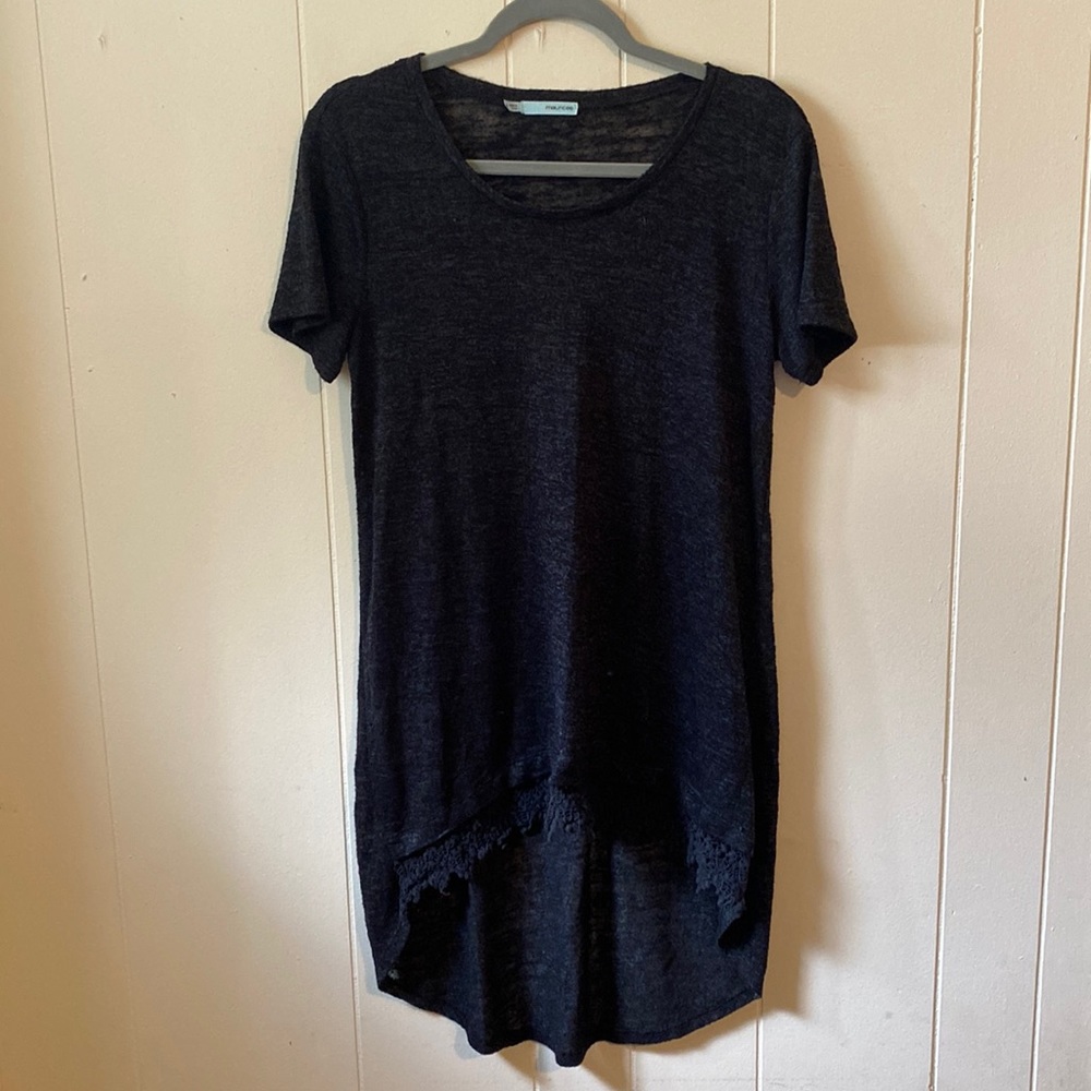 Black short/long Blouse